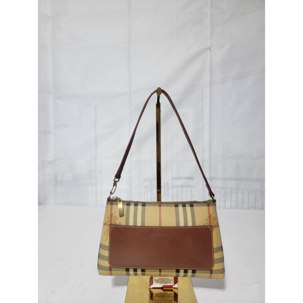 Burberry Beige/Brown Leather Pochette